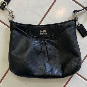 Vintage COACH Black Leather Crossbody Bag